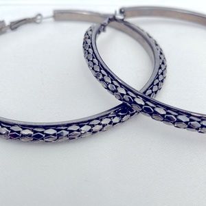 Pewter hoops